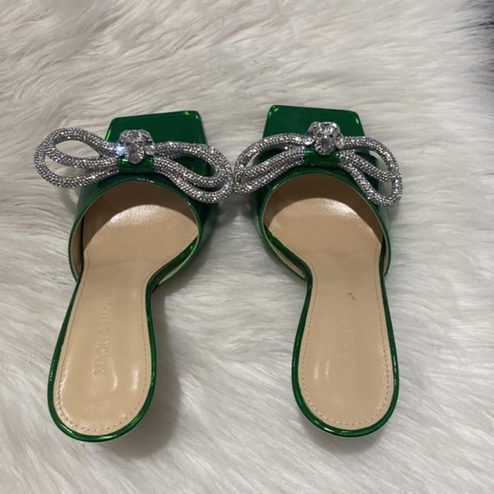 New Mach & Mach Double‎ Bow slide sandal size 36.5EU - Picture 6 of 12